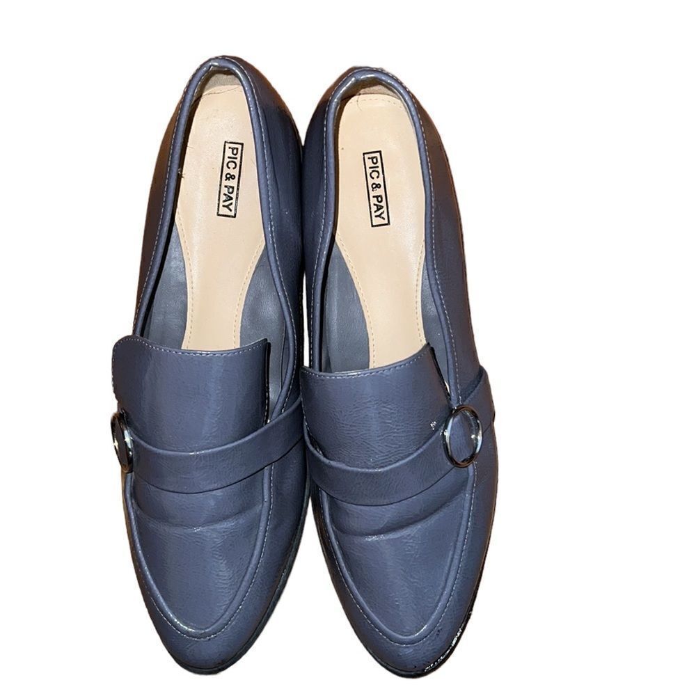 Pic & Pay Gray Patent Leather Shoes Size 9